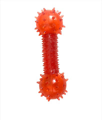 Soft Spiky Dumbell Squeaky Dog Toy