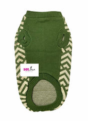 Core Round Neck Round Dog Sweater Green