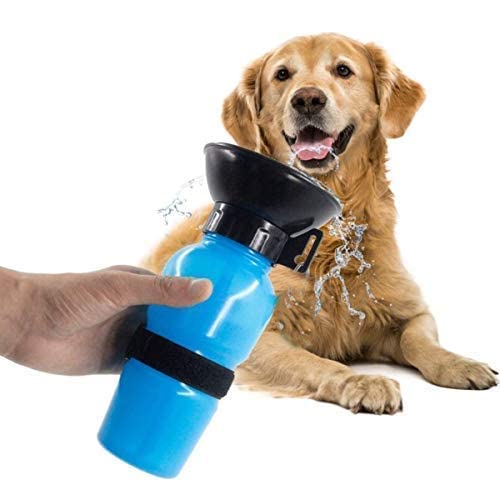 Portable Water Feeder Bottle and Poop Bag Holder