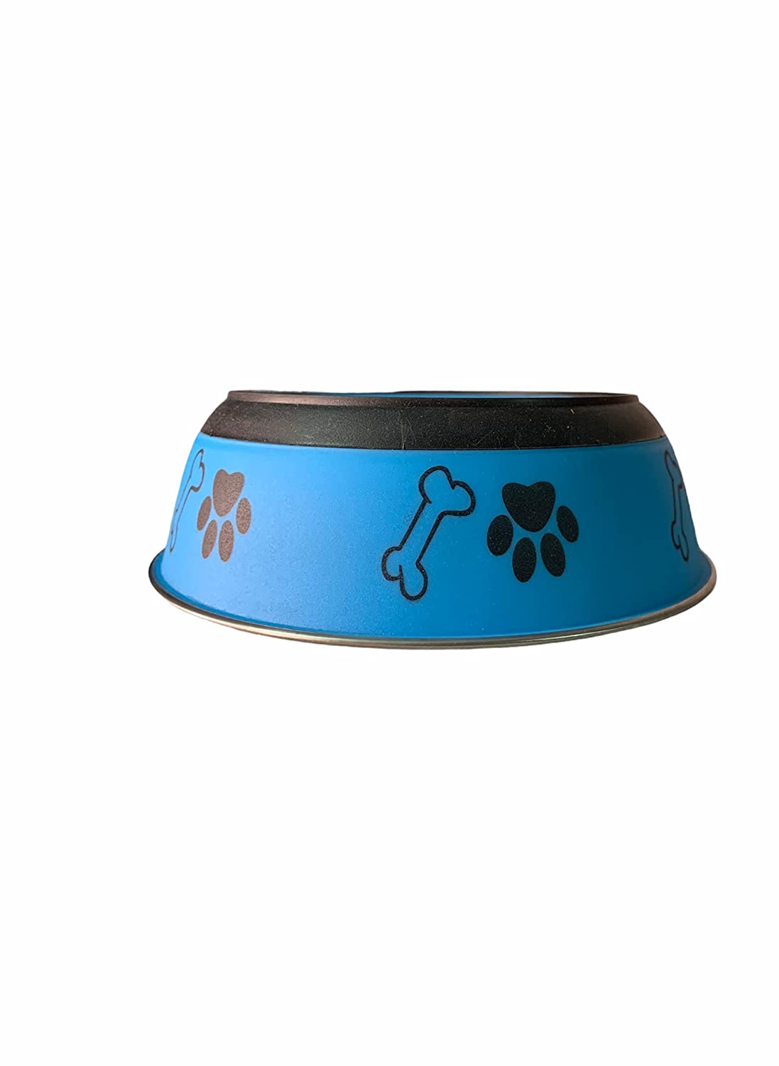 Stainless Steel Bowl with paw Bone Print