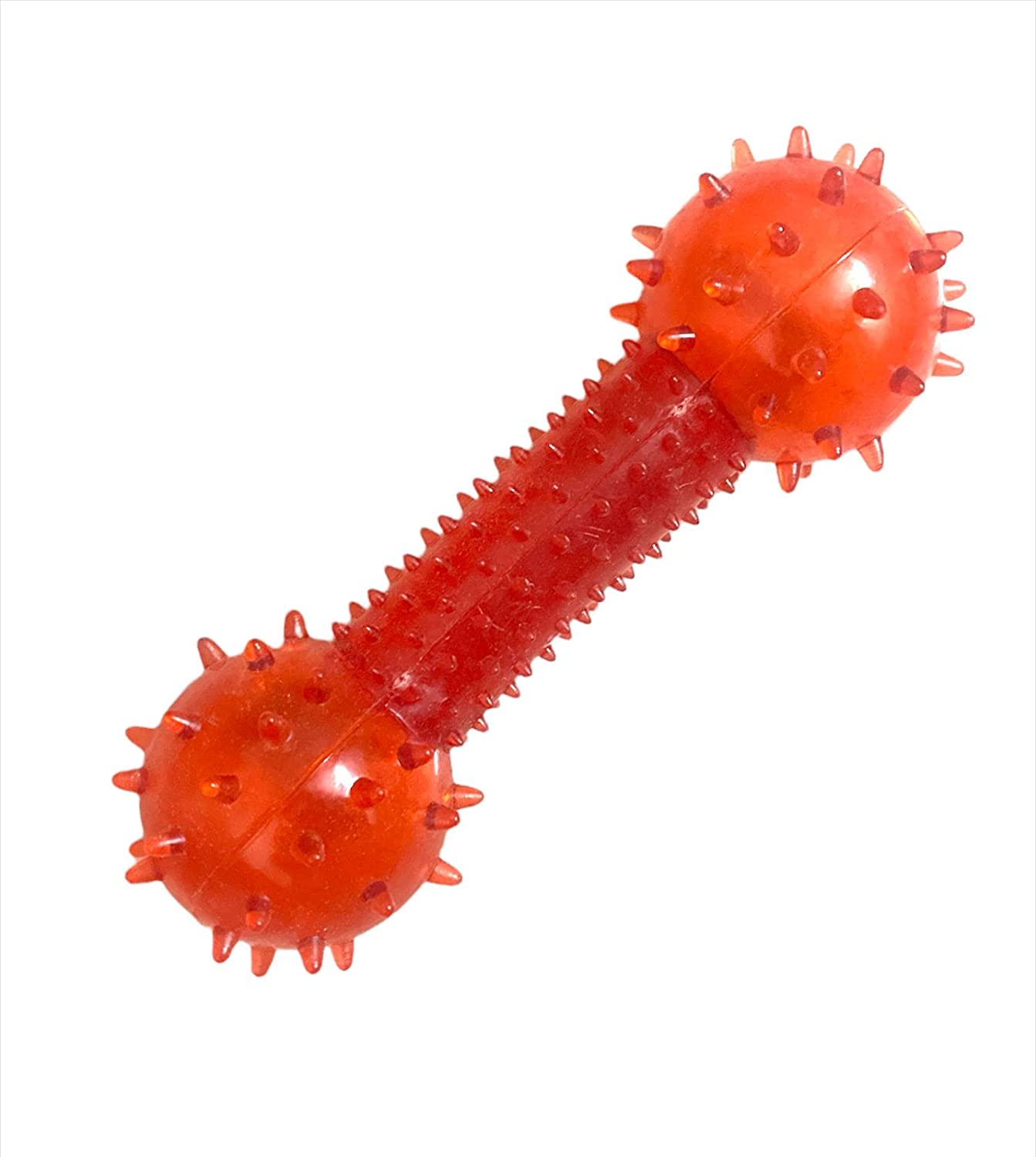 Soft Spiky Dumbell Squeaky Dog Toy