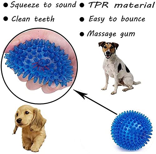 Rubber Stud Spike Hard Ball Chew Toy, 3 Inch (Color May Vary)