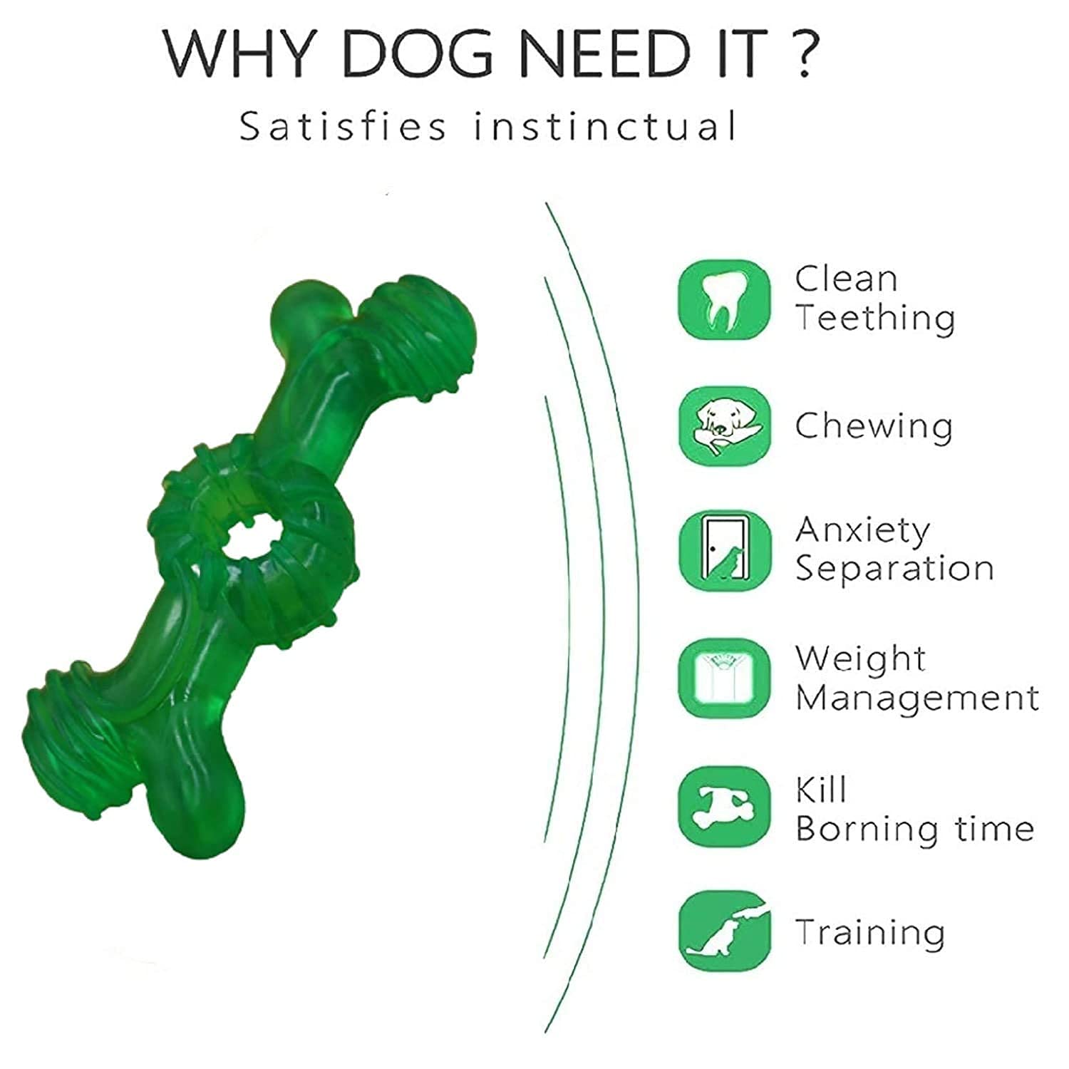 Durable Rubber Ring Bone Chew Toy