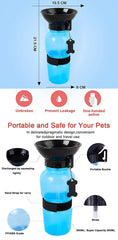 Portable Water Feeder Bottle and Poop Bag Holder