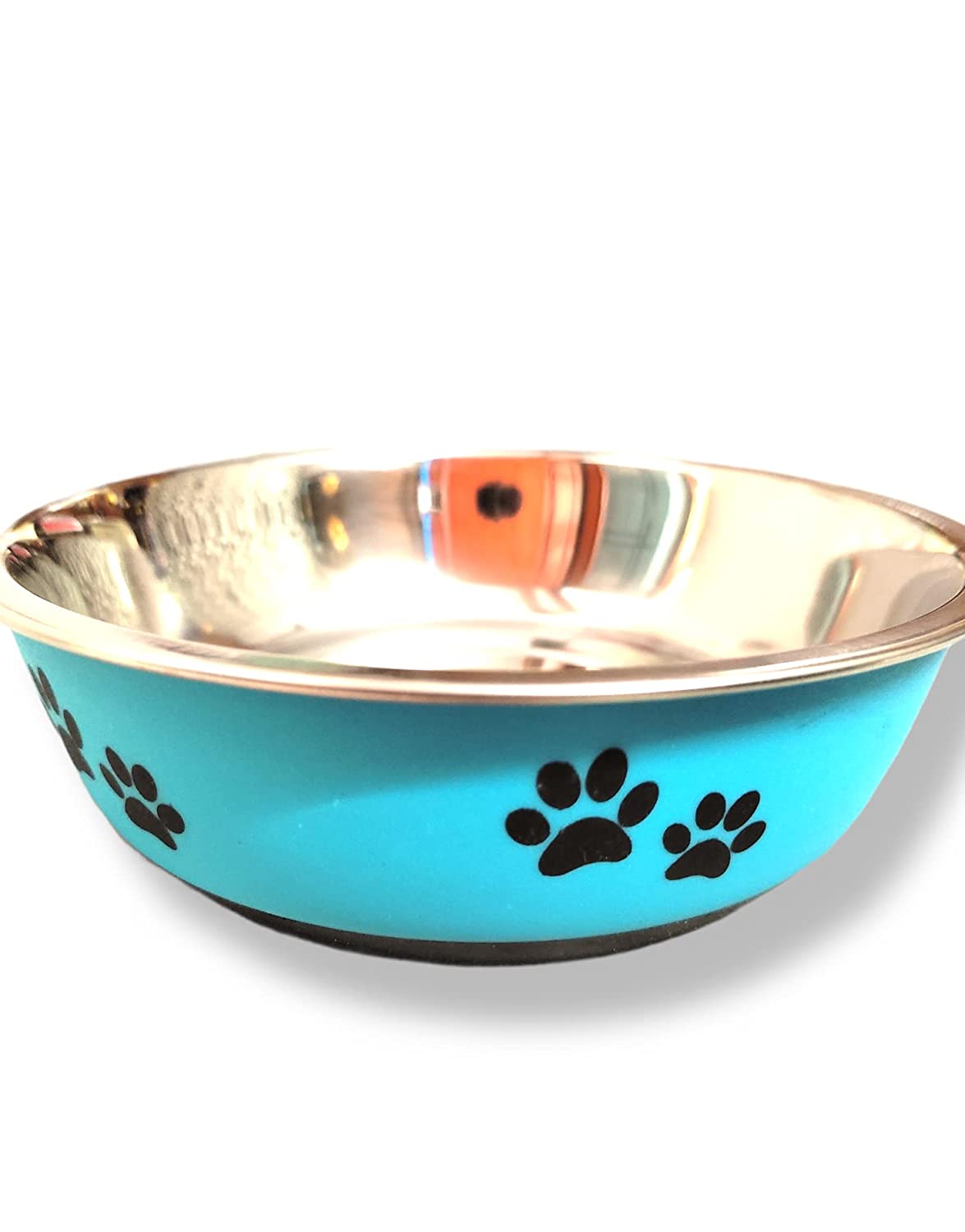 Stainless Steel Bowl with paw Bone Print