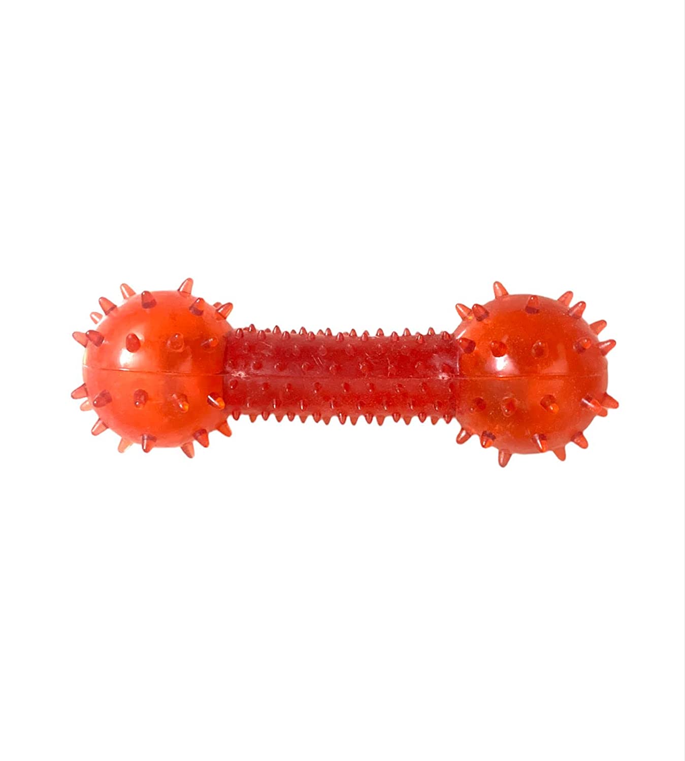 Soft Spiky Dumbell Squeaky Dog Toy