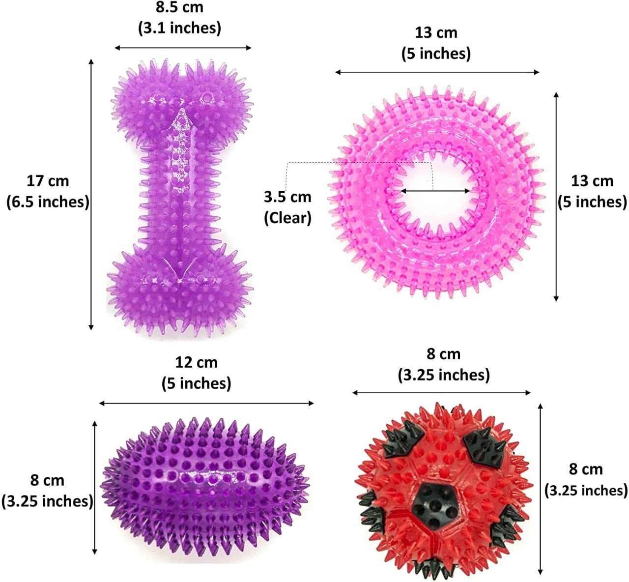 Rubber Spiked Ball Chew Toy