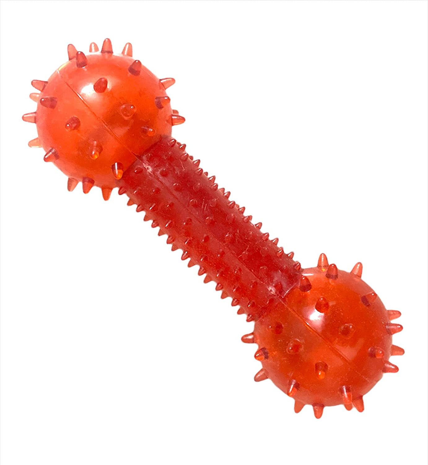 Soft Spiky Dumbell Squeaky Dog Toy