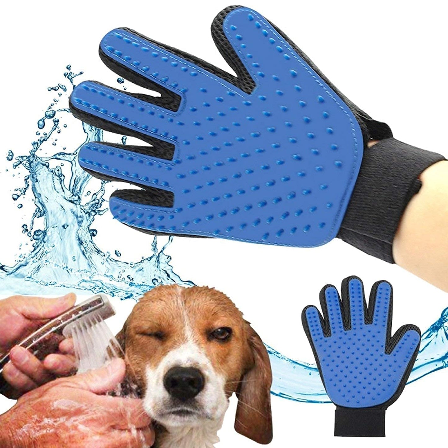 Pet Hair Remover Glove and Slicker Brush (Combo of 2)