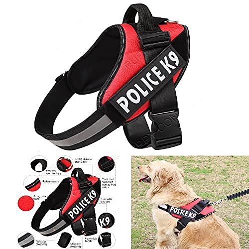 Chest Police K9 Harness Belt with Adjustable Hook & Straps