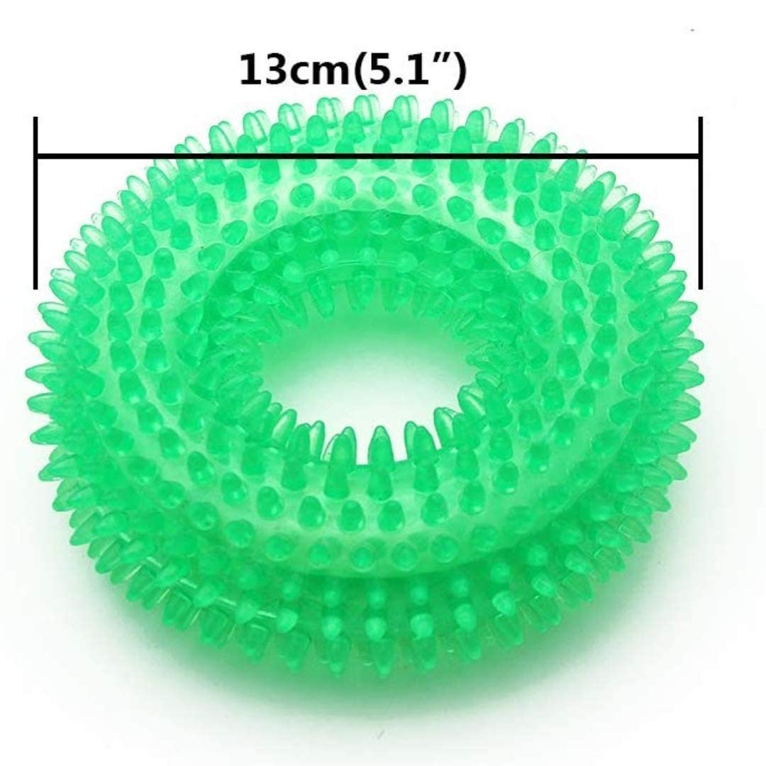 Squeaky Toys Combo of 4 Dog Toys Puppy Toys Spike Rim | Spike Rugby | Latex Baseball | Latex Hedgehog (Combo of 4)